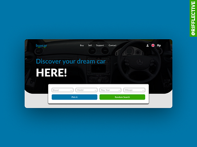 buycar - web landing page for car marketplace ui web