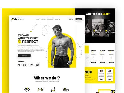 GYM Power android app design application branding creative creative design design illustration logo ui