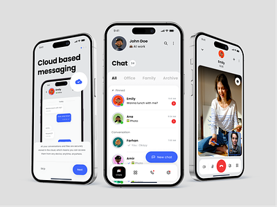 Chatinc - Message App UI KIT (Mockup) app app design call chat chat app chatting app community message message app mobile mobile app social media video call whatsapp