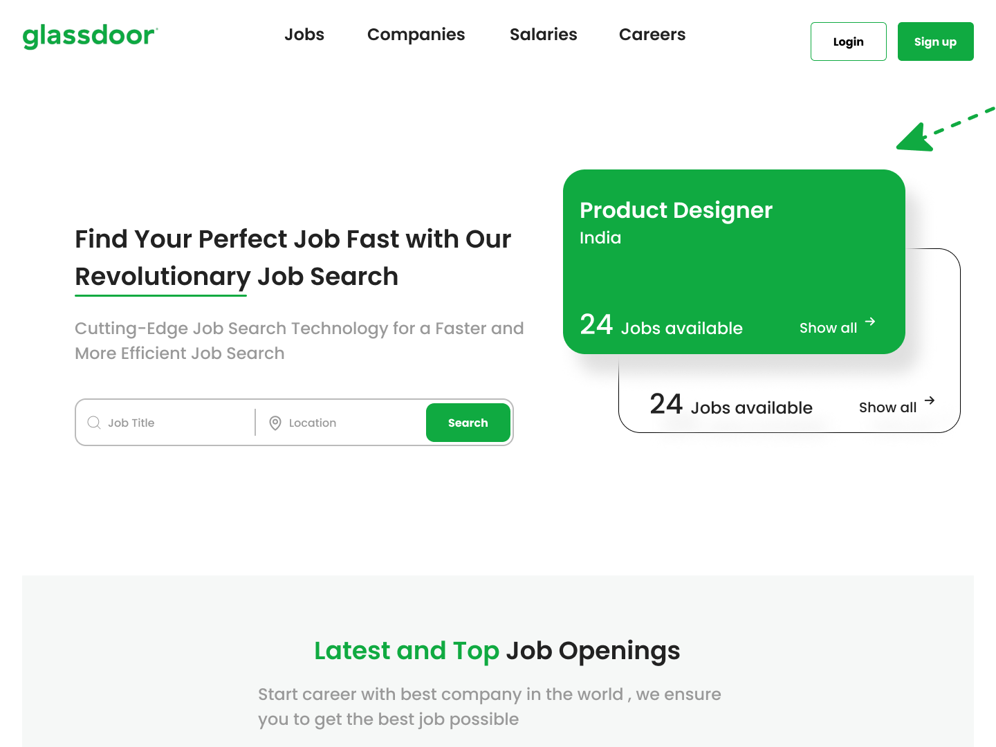 Glassdoor site Recreation UI Design by Srushti Mohite on Dribbble