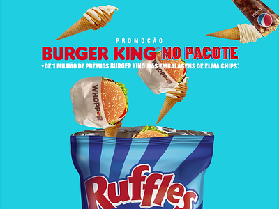 Burger King in the Ruffles package animation animation 2d burger king chips design elma chips hamburger motion design package particle particular pepsi ruffles type whopper