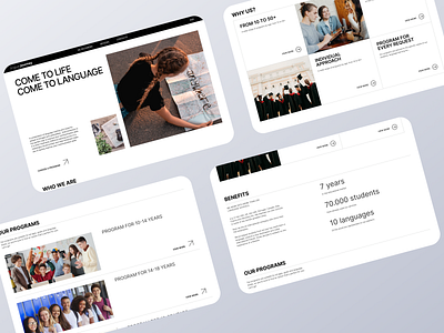 Language school web page concept design figma school study travelling ui ui ux webdesign