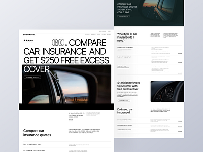 Car insurance website concept car figma insurance ui ui ux webdesign