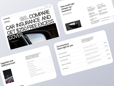 Car insurance website concept car design figma insurance tables ui ui ux web webdesign