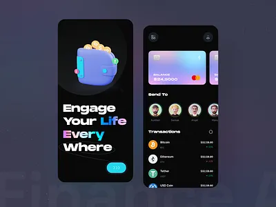 Finance Service - Mobile app app app design application banking banking app design finance finance app fintech illustration ios minimal mobile mobile app mobile app design mobile design mobile ui typography ui ux