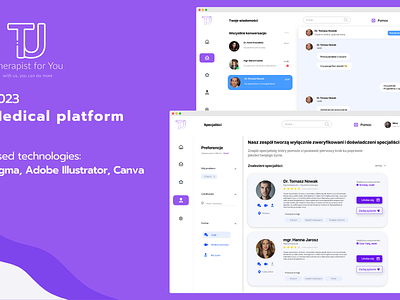 Mental Health platform - Therapist for You chat design illustration login med tech medical medical platform mental health polish therapist ui ux