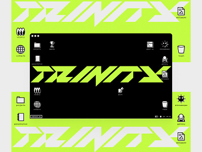 Trinity website laptop old interface portfolio responsive retro web web design