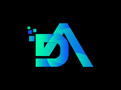 DA Digital logo 3d animation branding design digital flyer graphic design illustration logo minimal logo modern logo motion graphics ui vector