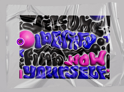poster "Identify" 3d adobe illustrator balls branding design graphic design letters logo poster identify typography vector