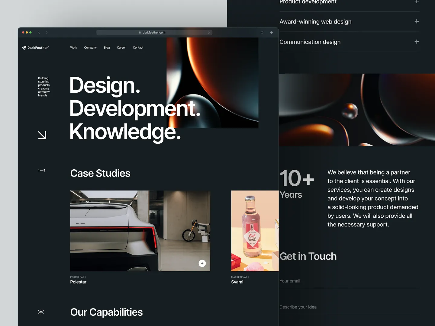 Modern App Development Website Design Concept