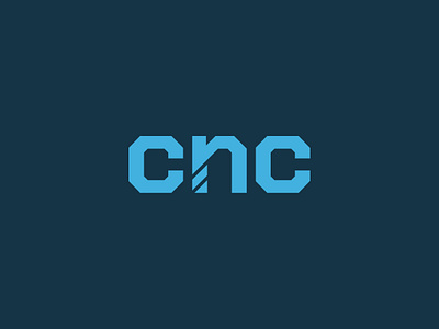 CNC Logotype cnc computer design laser logo mark minimal symbol technology vector