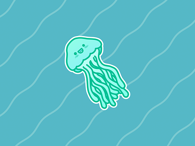 animal stickers! bunny design flat graphic design icon illustration inkscape jellyfish print smile snake sticker vector