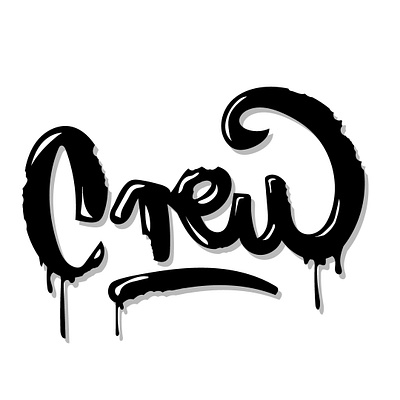 Crew branding crew design graffiti graphic design illustration lettering logo typography vector