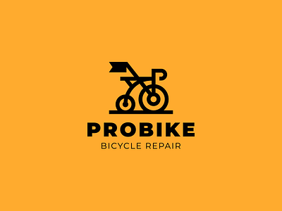 Probike bicycle bike logo logotype minimalism repair