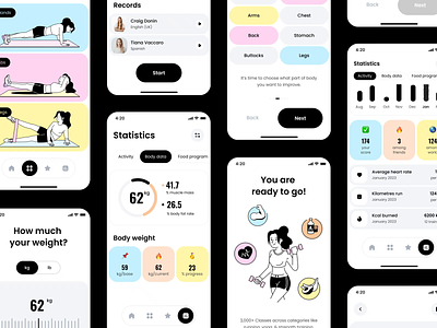 Fitness app interaction android app app design best mobile app design ios ios app mobile mobile app mobile app design sport app sport app design top mobile app ui ux