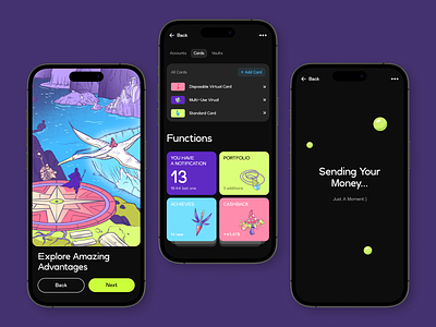Wizard Banking App afterglow app banking banking app branding clean illustration mobile money money app wizzard