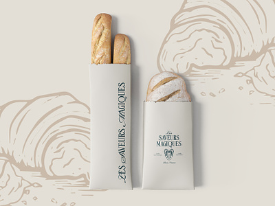 Les Saveurs Magiques - Bakery Packaging bakery brand identity branding bread design french logo package design packaging restaurant typography