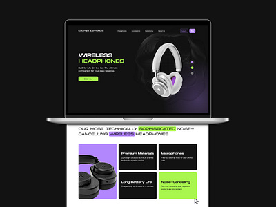 Master&Dynamic - Online Store | UI Design headphones landing page online store ui website
