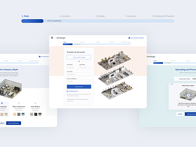 Robust forms made in Webflow for Archilogic architecture branding dashboard form form wizard illustration landing page logo ui vector webflow website