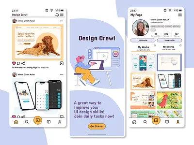 Daily UI Challenge Day 6! User Profil Page for UI Challenge App app design application design daily daily challenge app dailyuıchallenge day 6 design social media designer app main page my page profil page profil settings social media app social media for designer user experience user interface user profile user profile page uı design uı ux design