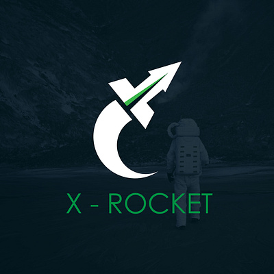 X letter + Rocket Logo Concept 2d logo app branding design graphic design illustration logo vector