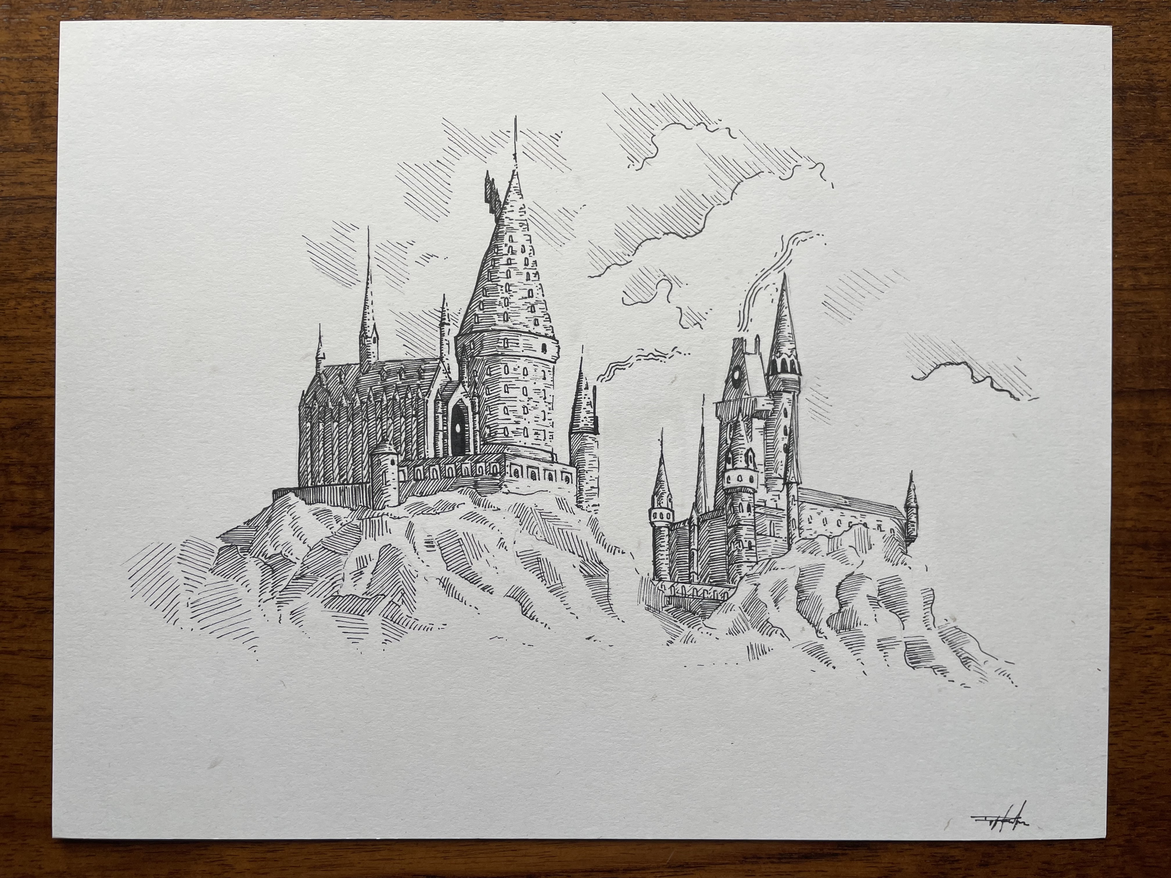 464108 Harry Potter, Hogwarts, castle, drawing - Rare Gallery HD Wallpapers