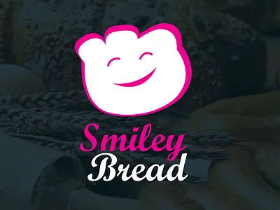 Smiley Bread 2d logo app branding design graphic design illustration logo vector