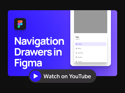 How to Design Navigation Drawer Components | YouTube Tutorial android clean design design systems digital figma figma tutorial flat google material design material design minimal mobile product design purple simple ui ux design web youtube tutorial youtuber