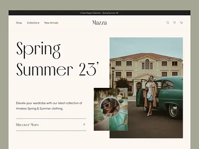 Layout Inspiration accessories clean clothing ecommerce fashion high end landing landing page luxury modern shop simple sunglasses typography ui vintage women