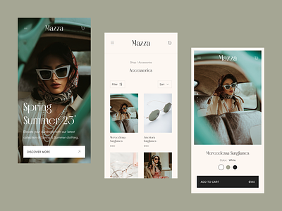 Layout Inspiration accessories clean clothing ecommerce fashion jewelry landing landing page luxury mobile modern shop simple typography ui vintage women