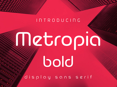 Metropia Bold display font futuristic geometric metropia portugal red sans serif typeface