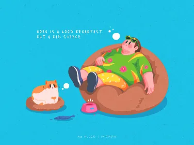 BPC - 03 blue boy branding cat character design fat fatty fish food graphic green illustration npc pink proverb scene sofa ui yellow