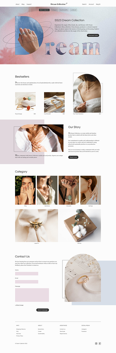 Fine Jewelry Web Design branding design figma freelancer jewelry logo ui ux web design