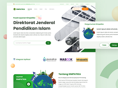 Landingpage - SIMPATIKA clean design web graphic design green landing landingpage modern simple ui uiux uiux design web design website