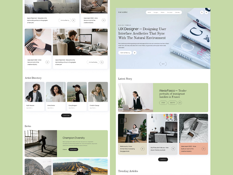 Blog & Magazine UI Template by Elmous on Dribbble