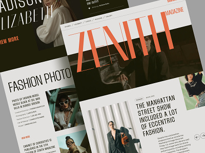 Zenith - Online Fashion Magazine big typography bold design fashion flat layout lifestyle magazine minimal news newspaper online magazine outfit retro swiss style trends ui vintage