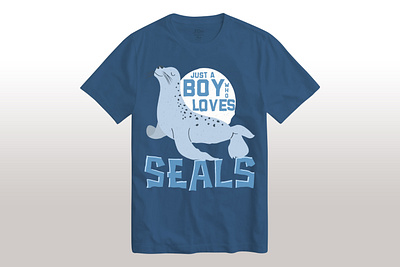 Just A Boy who loves Seals t-shirts branding custom custom t shirt design illustration logo shirt typography vector