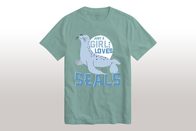 Just a girl who loves Seals t-shirts branding custom custom t shirt design illustration logo shirt typography vector