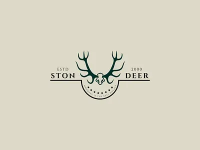 Ston Deer modern minimalist logo design. brand style design branding creative logo deer logo design elegant logo exclusive logo graphic design logo logo design logo designer logo editor logo inspiration logo maker logos minimalist logo modern logo social media post special logo trending logo