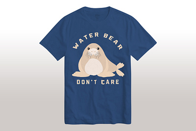 Water bear don't care t-shirts branding custom custom t shirt design illustration logo shirt typography vector