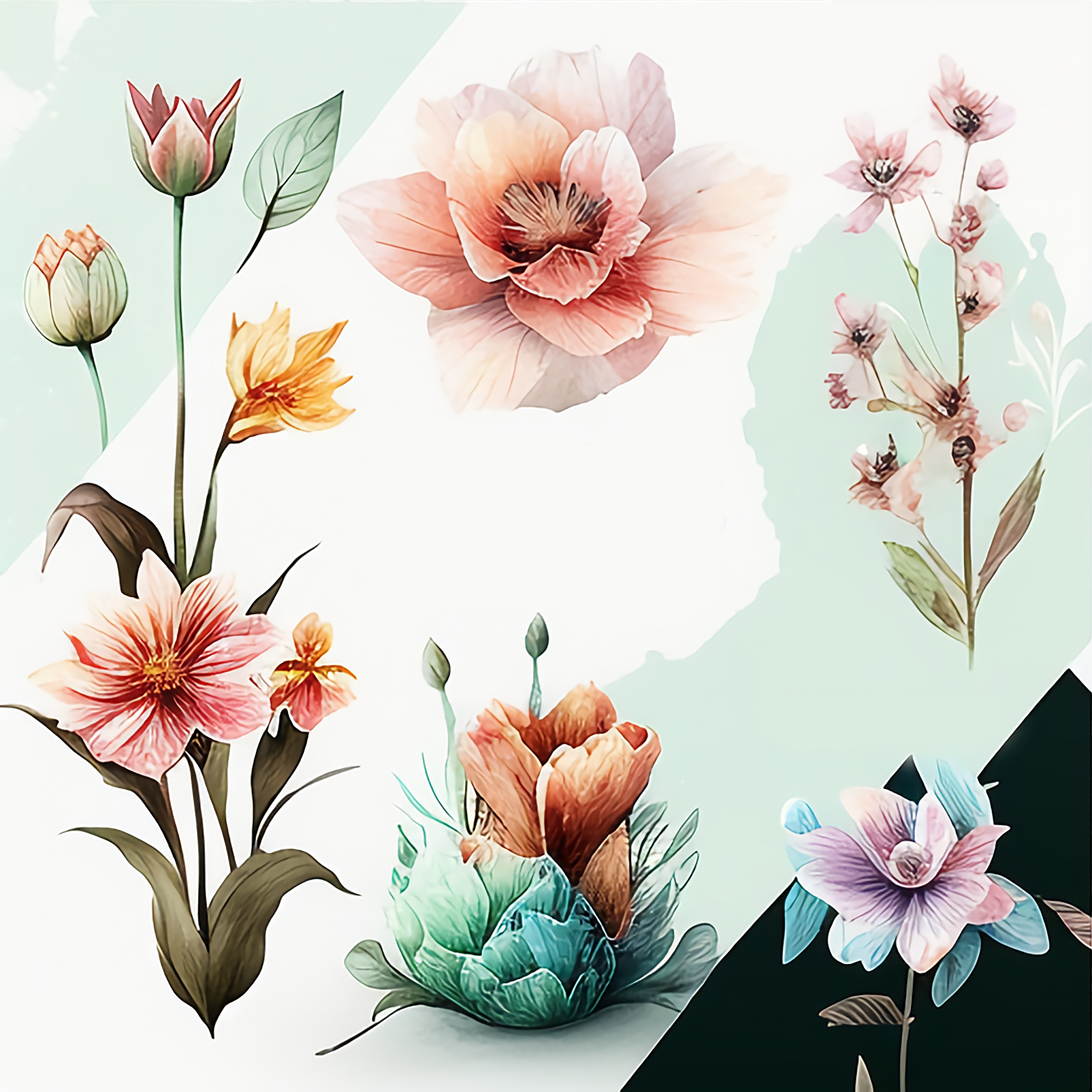 Amarilis Flower Watercolor Spring amarilis art flora flower illustration leaves spring watercolor