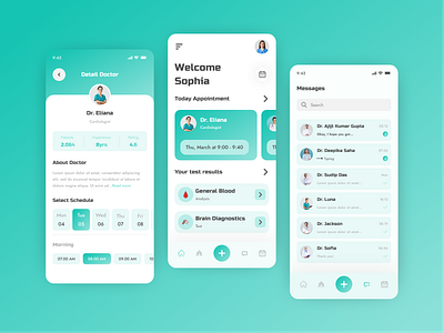 Healthcare Mobile app by Eftear Ahmed for AntDesk on Dribbble