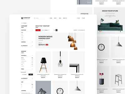 Search page template for E-commerce website branding design e commerce fashion flat furniture graphic design homepage interior mobile neat ui ux website