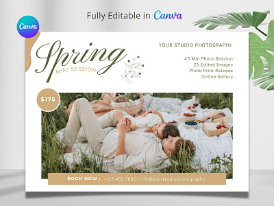 Spring Mini Session canva template mini session spring mini session