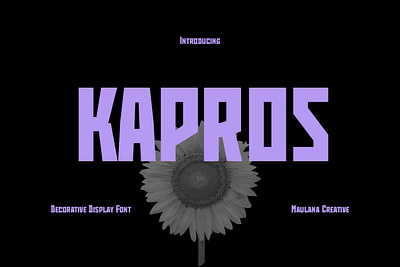 Kapros Decorative Display Font animation branding font fonts graphic design lettering logo nostalgic