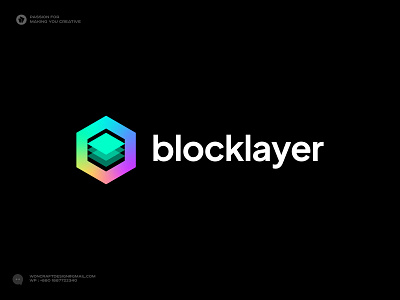 Modern, Futuristic, Gradient, Crypto, Blockchain, Web3 Logo a b c d e f g h i j k l m n o blockchain logo blockchain technology branding branding agency colorful creative logo crypto logo design graphic design hexagon logo letter mark monogram logo logo design modern logo p q r s t u v w x yz popular logo typography web3 logo woncraft