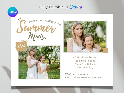 Summer Minis - Mini Session canva template summer mini session summer minis