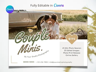 Couple Minis - Mini Session canva template couple mini session couple minis mini session