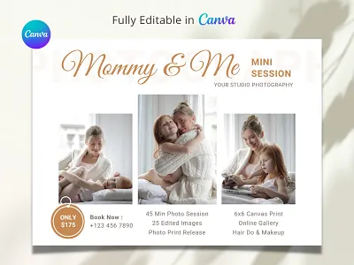 Mommy & Me Mini Session canva template mini session mommy and me mini session