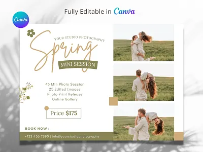Spring Mini Session canva template mini session spring mini session